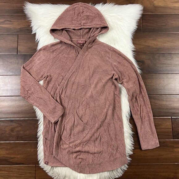 Barefoot Dreams Size Small CozyChic Ultra Lite Seashore Hooded Cardigan Sweater - Picture 1 of 10